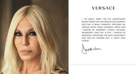 donatella versace scusa cina|Versace, bufera in Cina per una t.